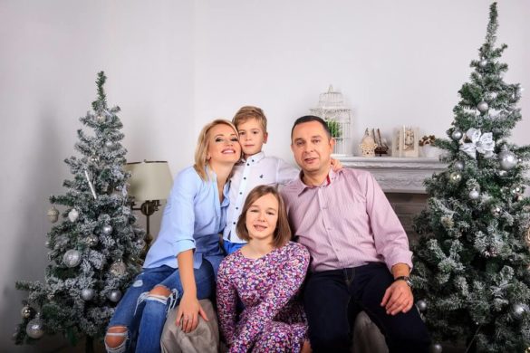 Оксана Гутцайт с семьей